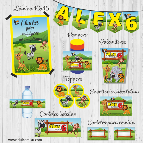 Kit de fiesta personalizado Animales