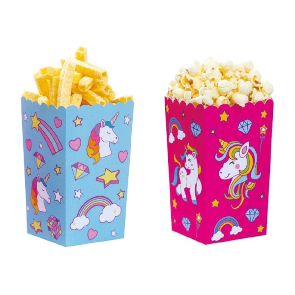 Cubos para palomitas unicornios