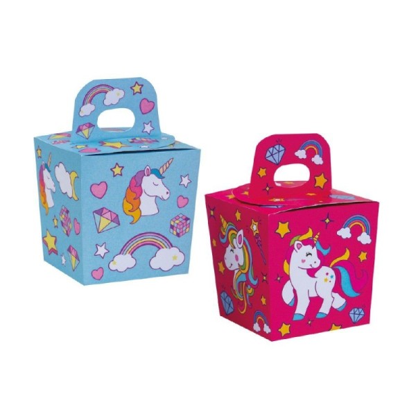 Mini cajas para dulces unicornios