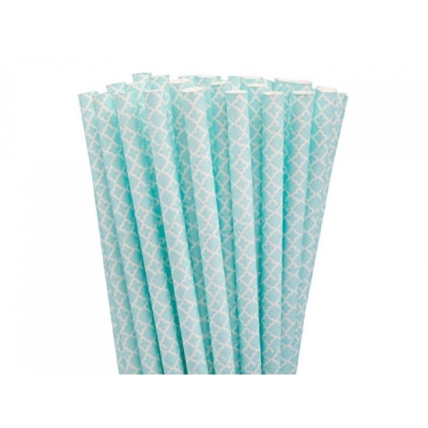 Pajitas de papel azules clásicas