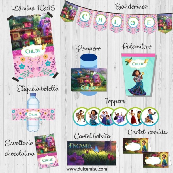 Kit de fiesta personalizado Encanto