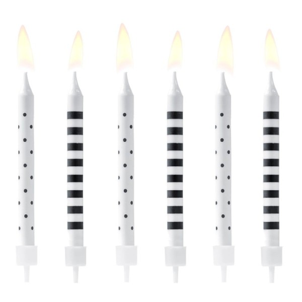 Velas blancas y negras