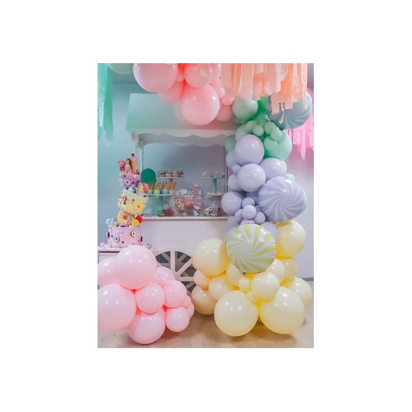 Globos amarillo pastel mate 30 cm (25 unds)